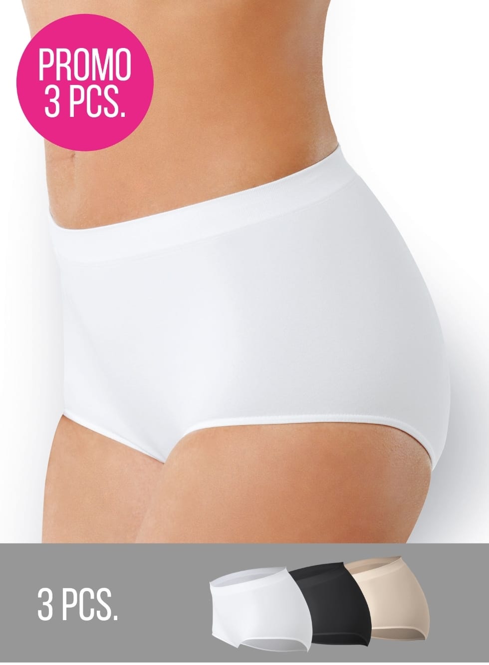 Slip Alto Donna Senza Cuciture in Microfibra - Tris Assortito