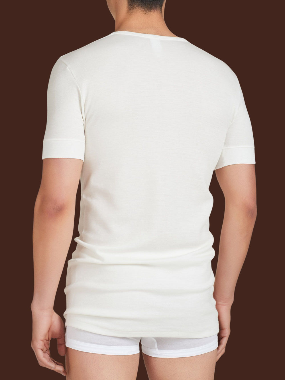 RAGNO - T-Shirt da uomo lana fuori cotone sulla pelle collo a V art. Sintonia