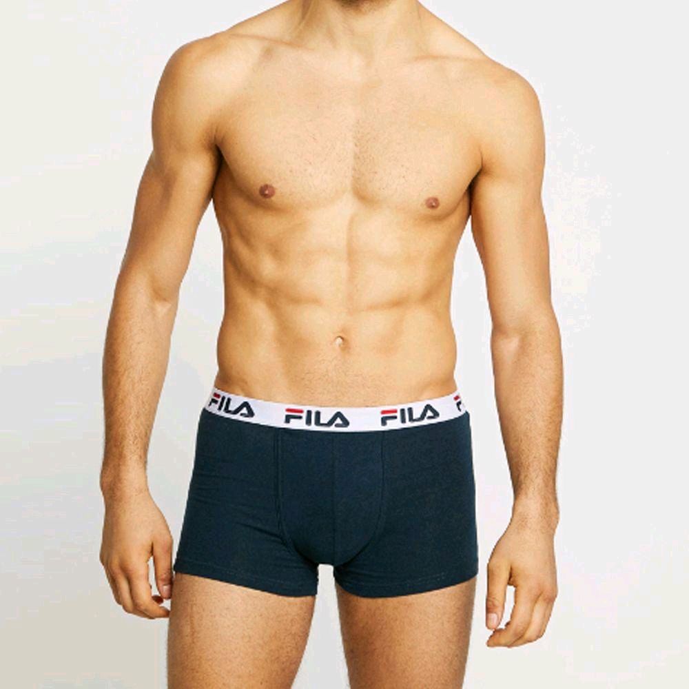 FILA - Pacco Da 2 Boxer in cotone elasticizzato con elastico esterno