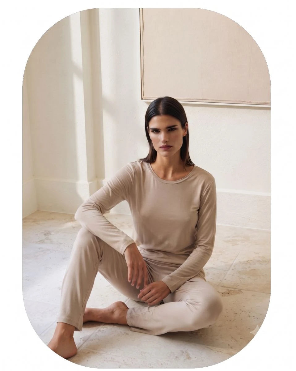 Jadea Pantalone Donna Lungo Micromodal e Cashmere – Art. 5332