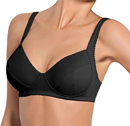 SIèLEI Reggiseno Donna Senza Ferretto foderato in cotone in coppa C Art. 960 colori bianco nero e nudo