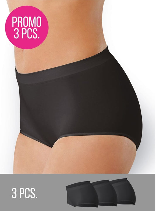 Slip Alto Donna Senza Cuciture in Microfibra - Tris Nero