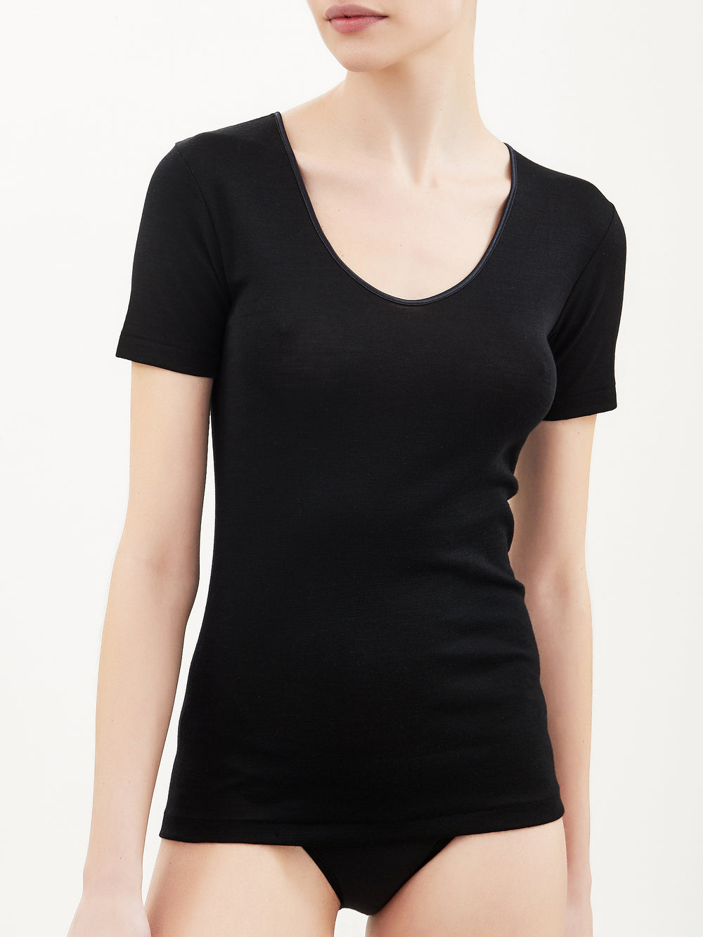 Maglia Intima Donna Lana e Seta Manica Corta – Ragno