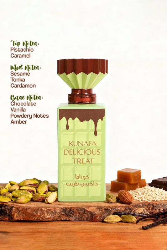 Afaq Kunafa Delicious Treat – Profumo Arabo al Pistacchio e Cioccolato 100ml EDP