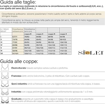 Reggiseno Donna SIèLEI 942 Con Ferretto e Coppe in pizzo