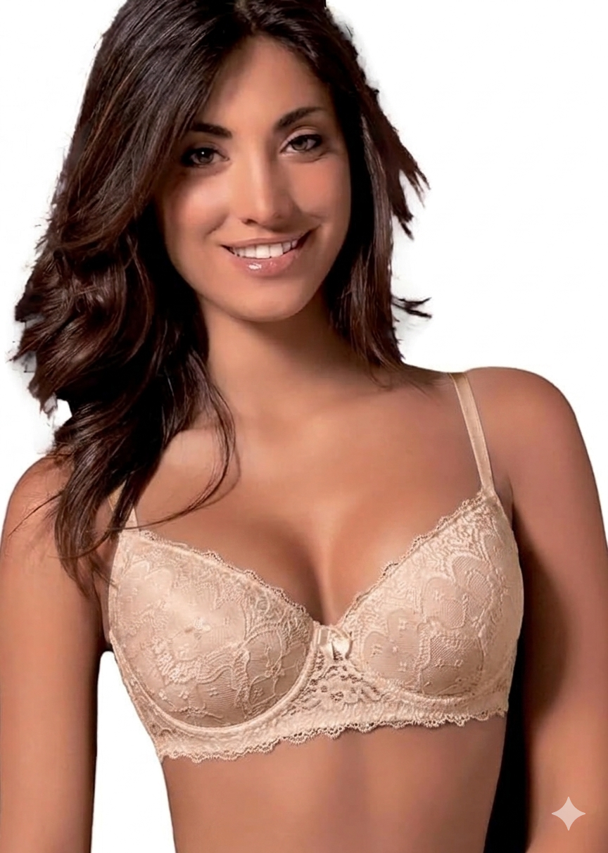 Reggiseno Balconcino in Pizzo con Ferretto – Love and Bra Gisele Coppa C