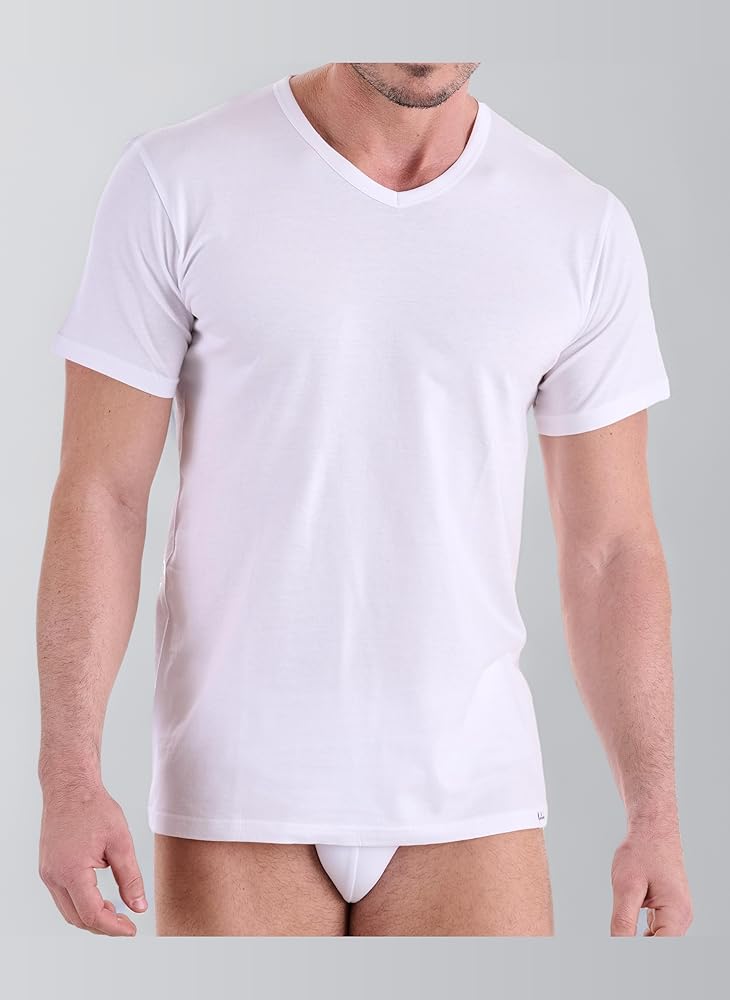T-Shirt Navigare Uomo Scollo a V 100% Cotone – Regular Fit