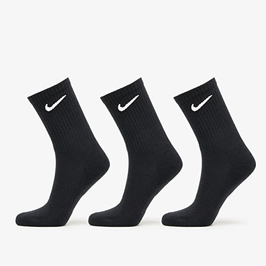 Calzini Nike Everyday Cushioned Crew - Pacco da 3 Paia Nero e Bianco
