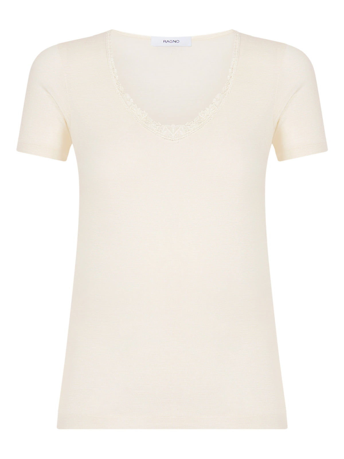 RAGNO - Maglietta pura lana a maniche corte da donna art. 100merino
