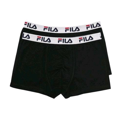 FILA - Pacco Da 2 Boxer in cotone elasticizzato con elastico esterno