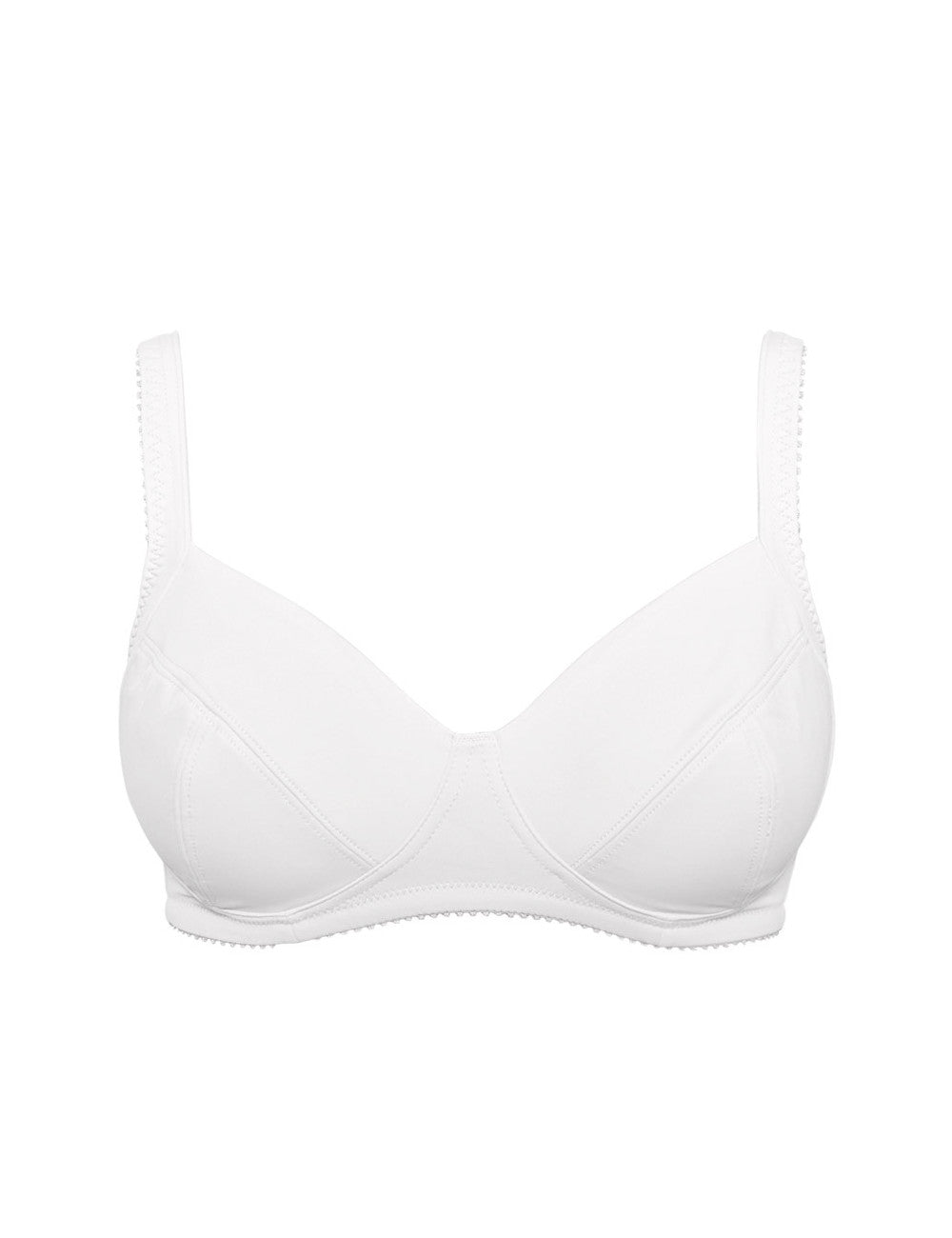 SIèLEI Reggiseno Donna Senza Ferretto foderato in cotone in coppa C Art. 960 colori bianco nero e nudo