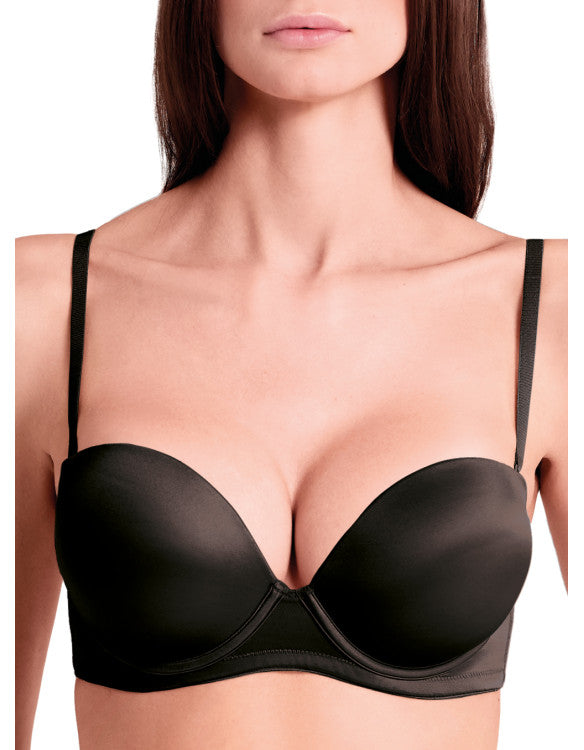 LORMAR - Fascia balconcino super push-up +2 taglie micro effetto seta art. Extra Double