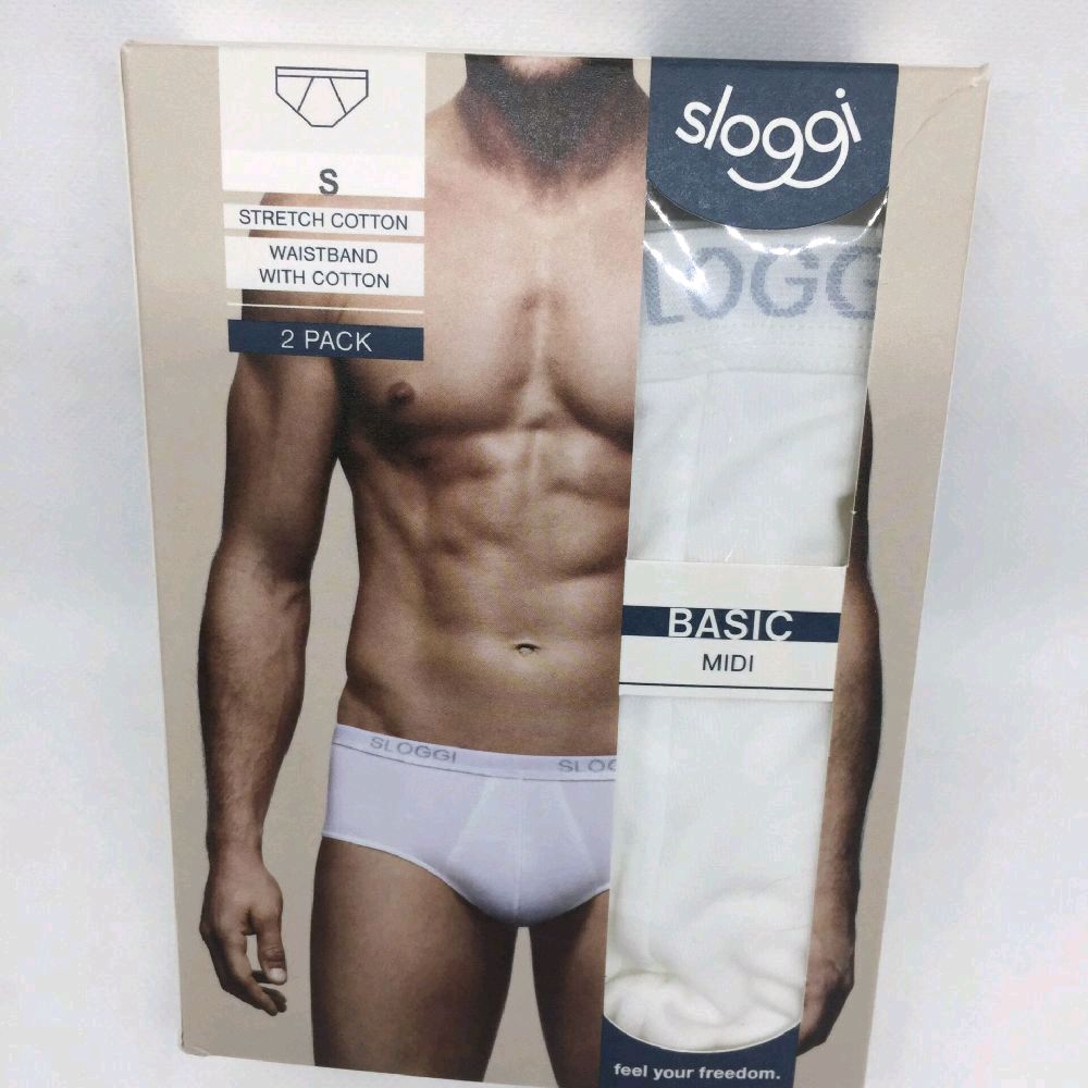 Sloggi Basic Midi – 2 Slip Uomo in Cotone Elasticizzato