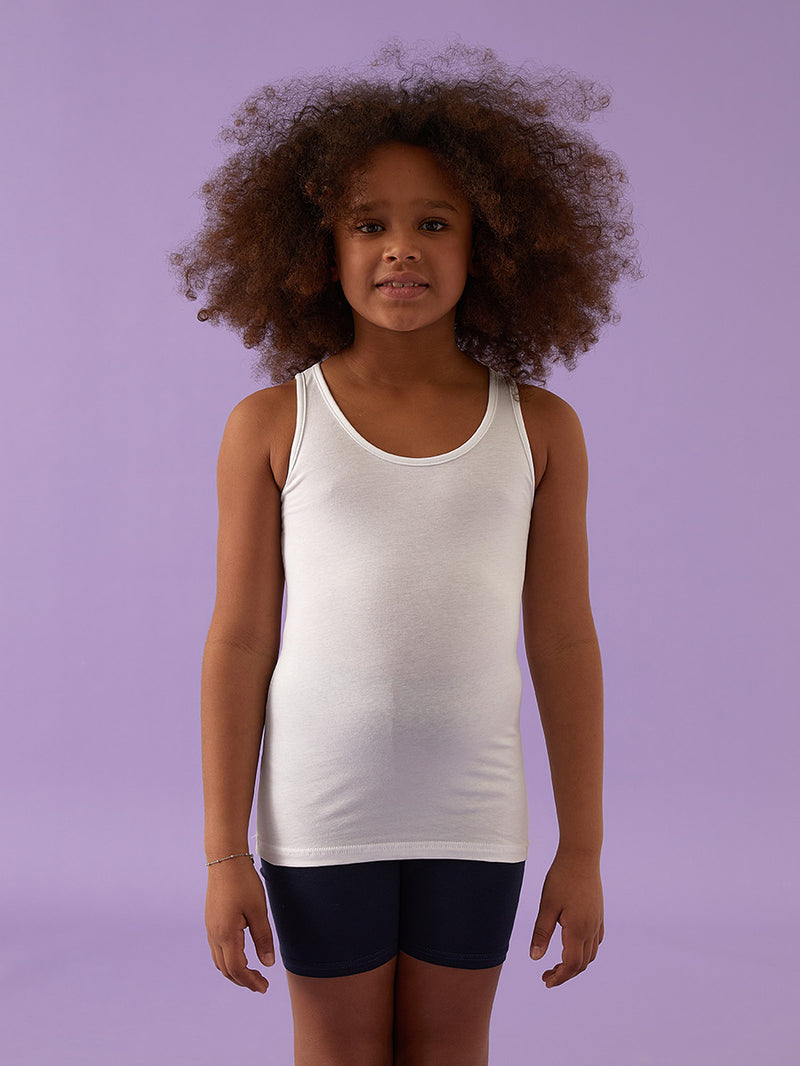 Canotta Spalla Larga Bambina Cotone Stretch Jadea 285