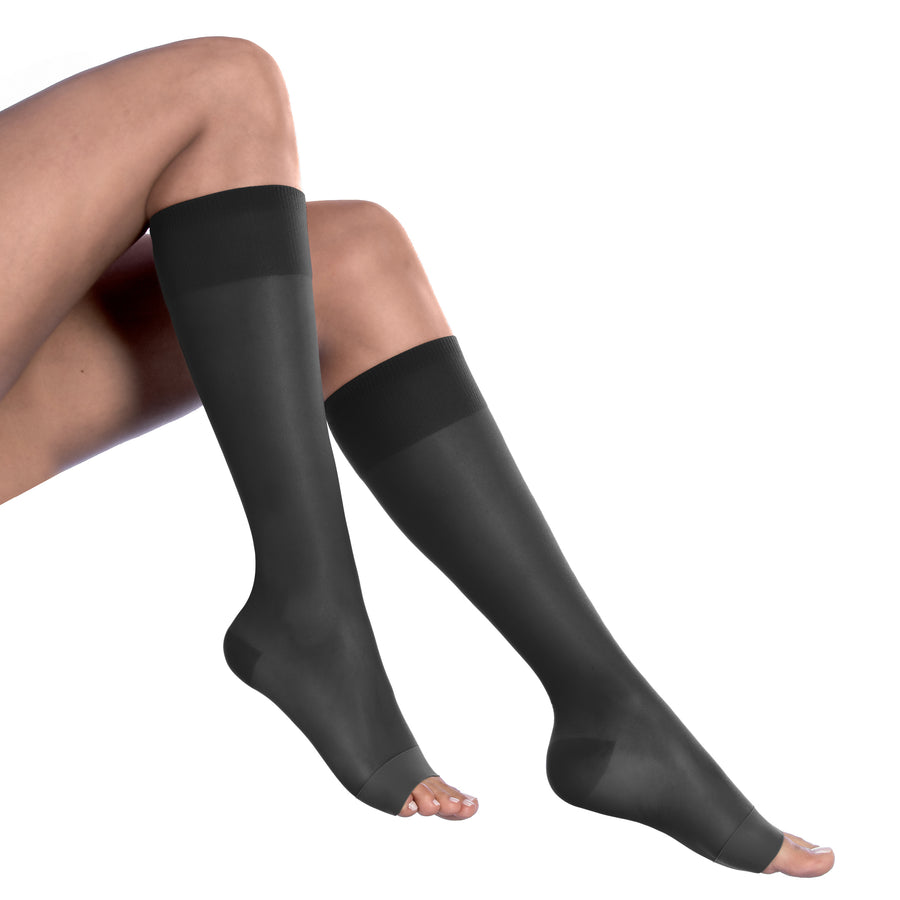 Gambaletto a Compressione Forte 18-21 mmHg Punta Aperta 140 Den – Silca Nady