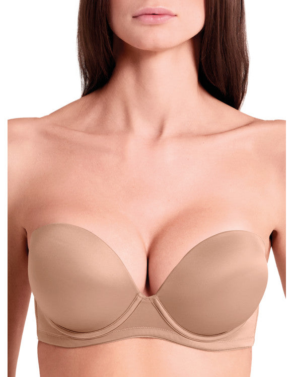 LORMAR - Fascia balconcino super push-up +2 taglie micro effetto seta art. Extra Double