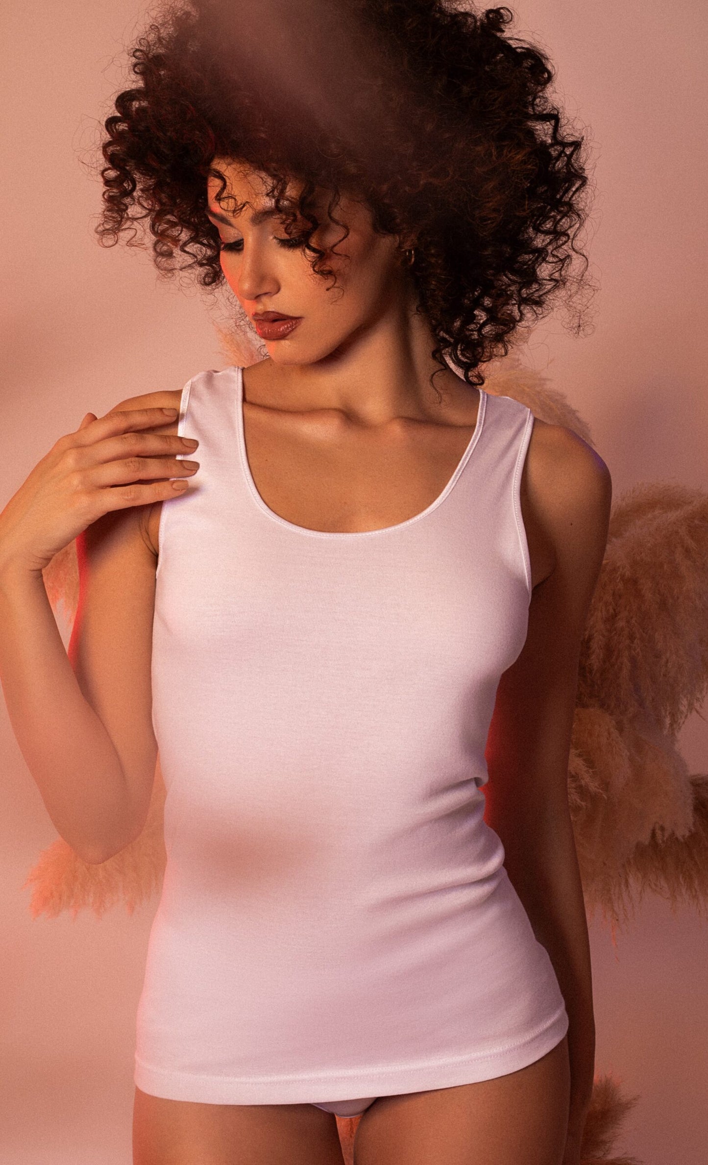 Canotta Spalla Larga Irge 100% Cotone Da Donna – Art. 7000 | Bianca e Nera