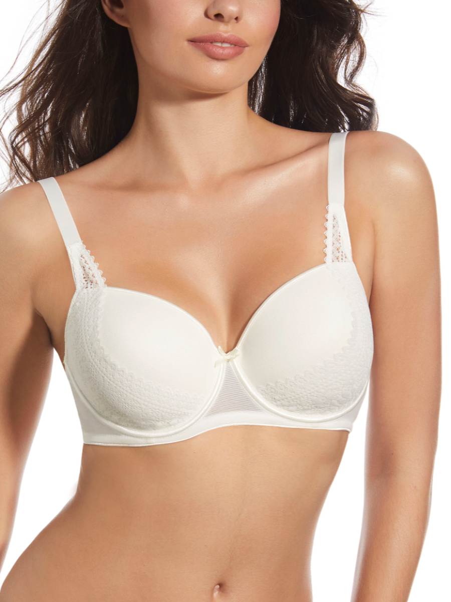 Reggiseno con coppa e ferretto con inserti in pizzo in coppa C - Selene art. Laia
