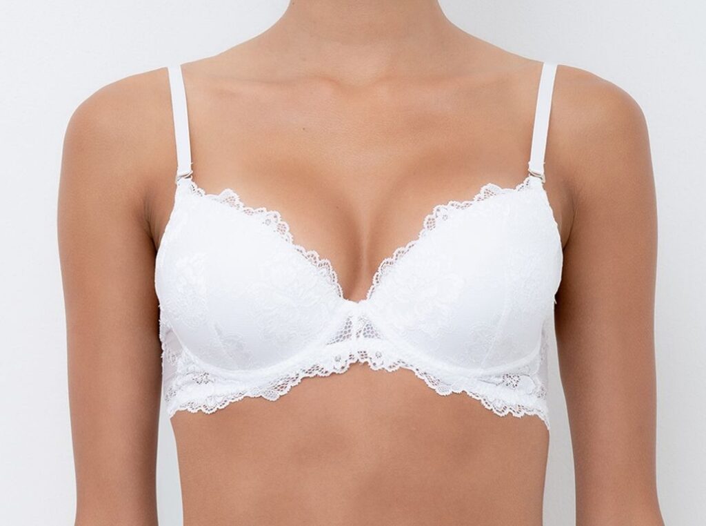 LORMAR - Reggiseno Balconcino in pizzo con coppe Push-up