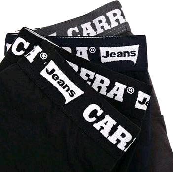 4 Slip Carrera da uomo con elastico esterno in cotone a tinta unita